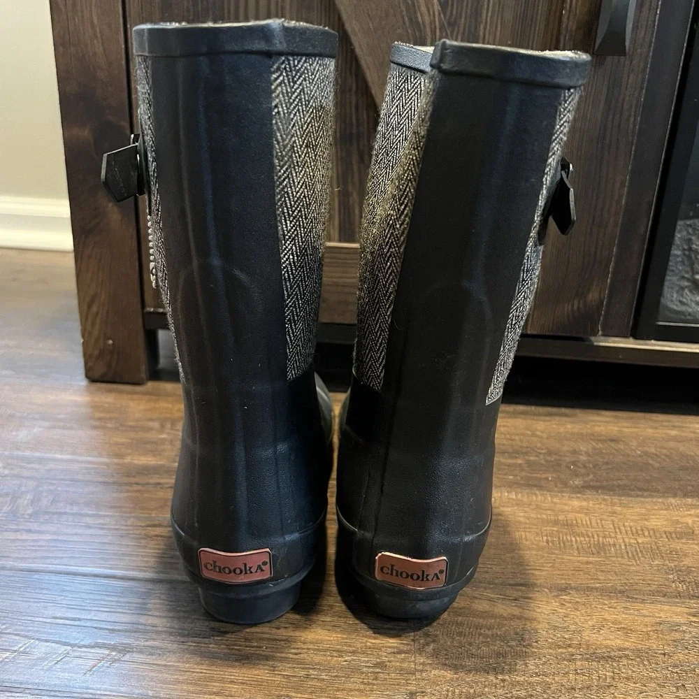 Chooka Women's Classic Mid‎ Cafe Racer, Rain Boots, Size 6 M Rubber Waterproof